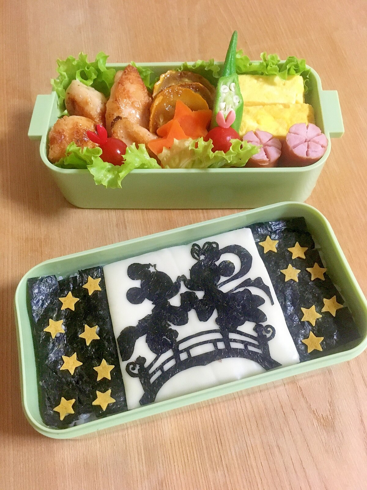 キャラ弁 海苔アート ミキミニ七夕シルエット弁当 レシピ 作り方 By Cherry05 楽天レシピ キャラ弁 海苔アート ミキミニ七夕シルエット弁当 レシピ 作り方 By Cherry05 楽天レシピ